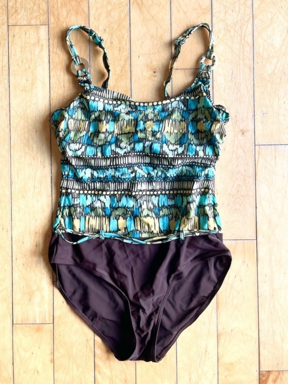 Christina One‑Piece Aztec Patterned Swimsuit Size 10D
